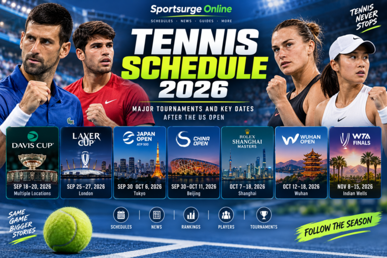 Tennis schedule 2026 major tournaments and key dates after the US Open