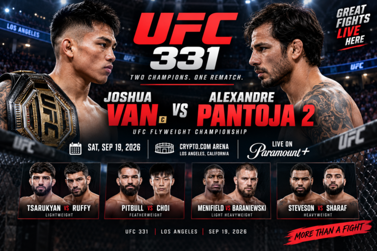 UFC 331 Van vs Pantoja 2 fight card and viewing guide